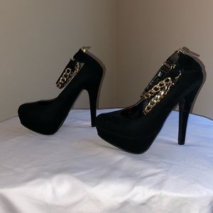 Black and Gold heels